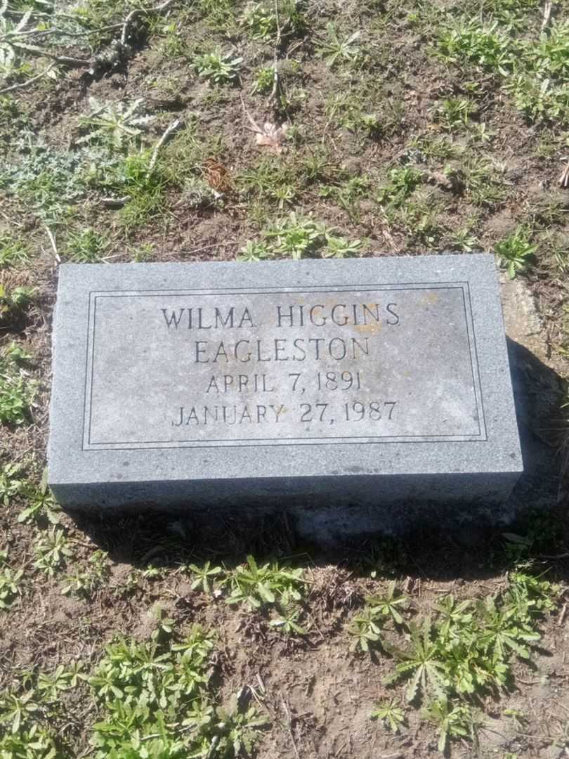 Wilma Higgins Eagleston's grave. Photo 3