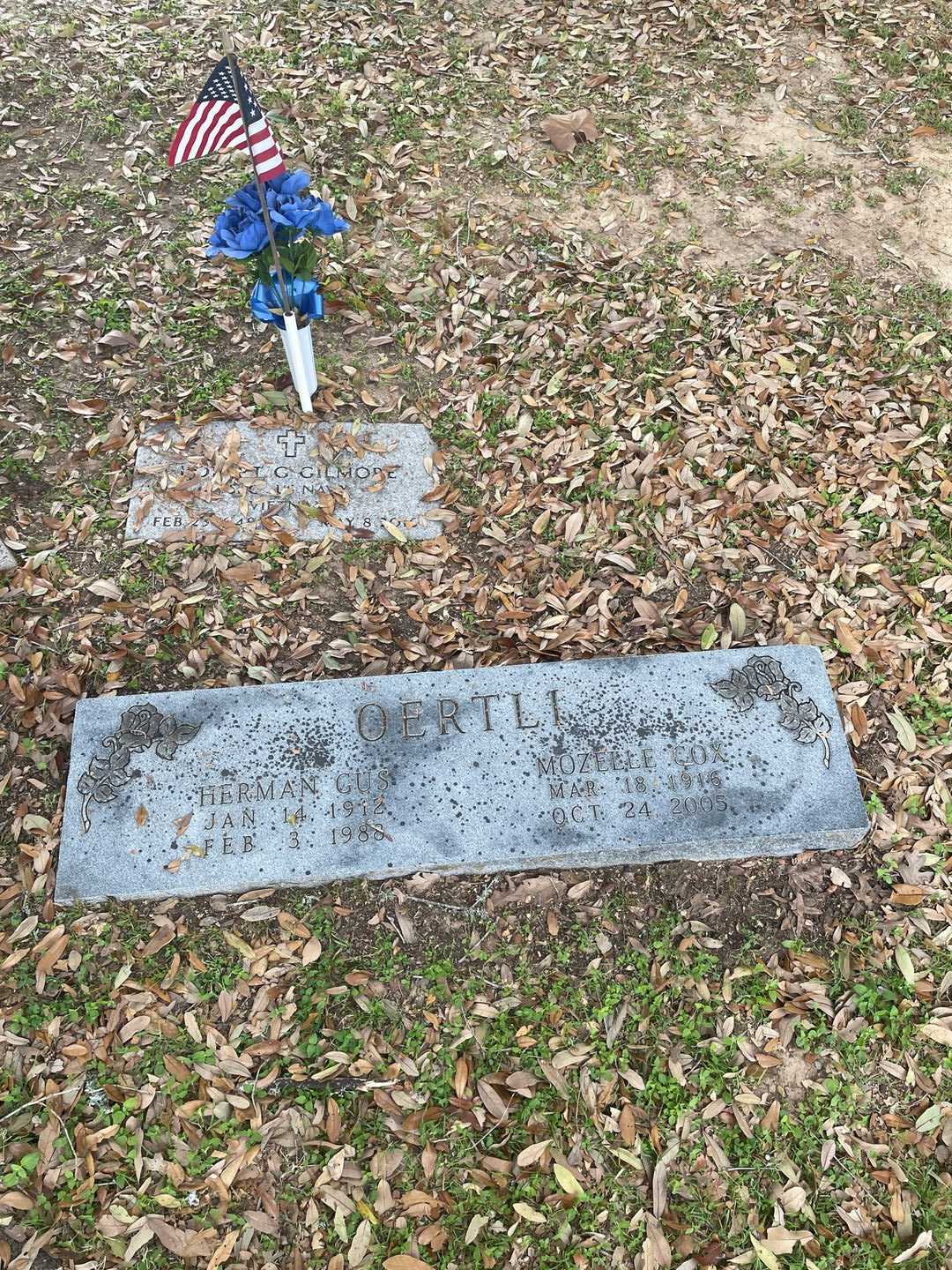 Herman Gus Oertli's grave. Photo 1